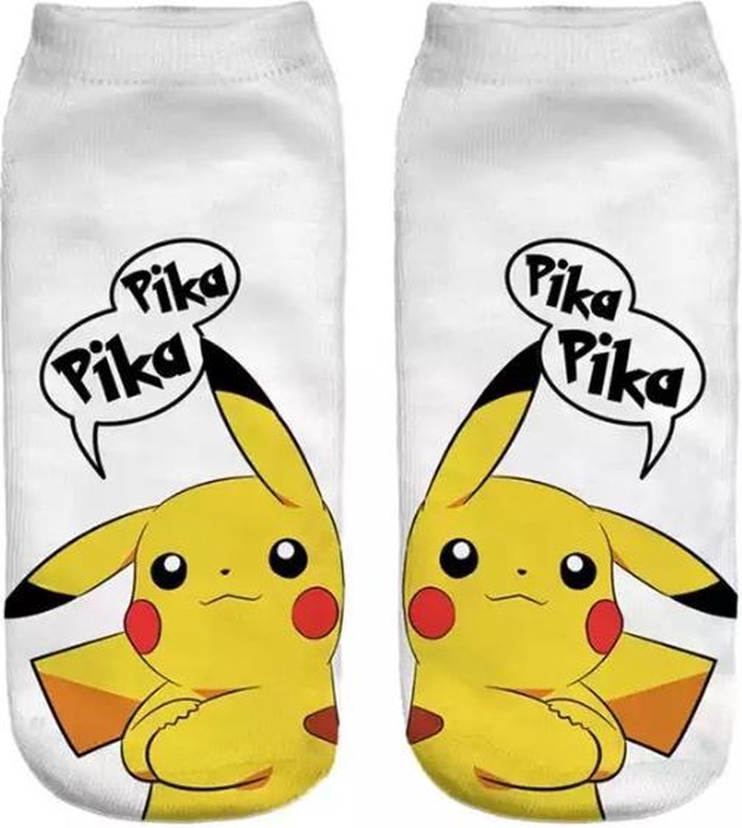 Pokemon enkelsokken Pikachu Unisex Enkelsokken Maat 36-41