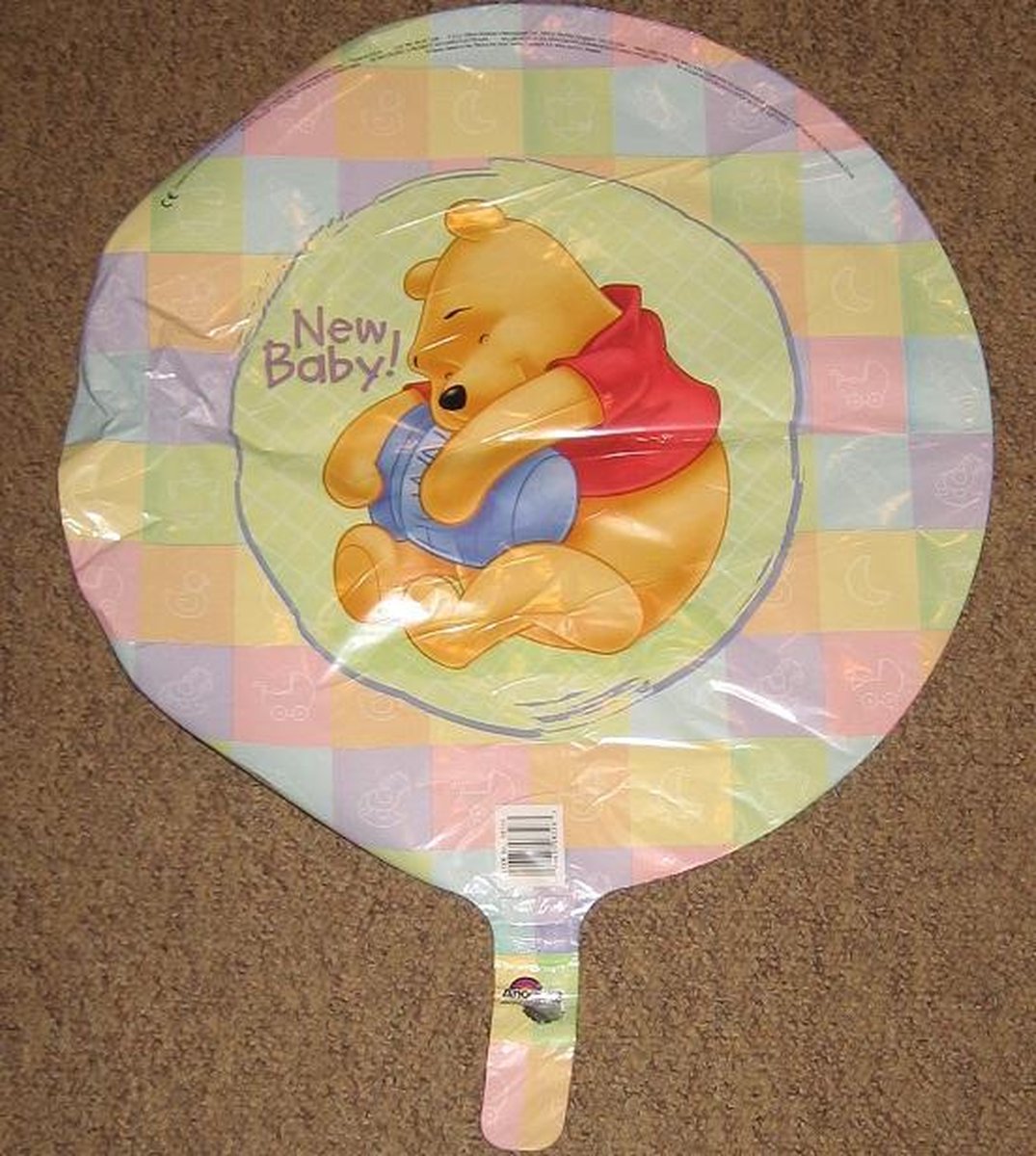 folieballon - Winnie the Pooh - New Baby - leeg
