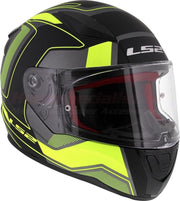LS2 FF353 Rapid Carrera mat zwart fluor geel
