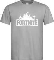 Grijs T shirt met Wit "Fortnite Battle Royal" print size L
