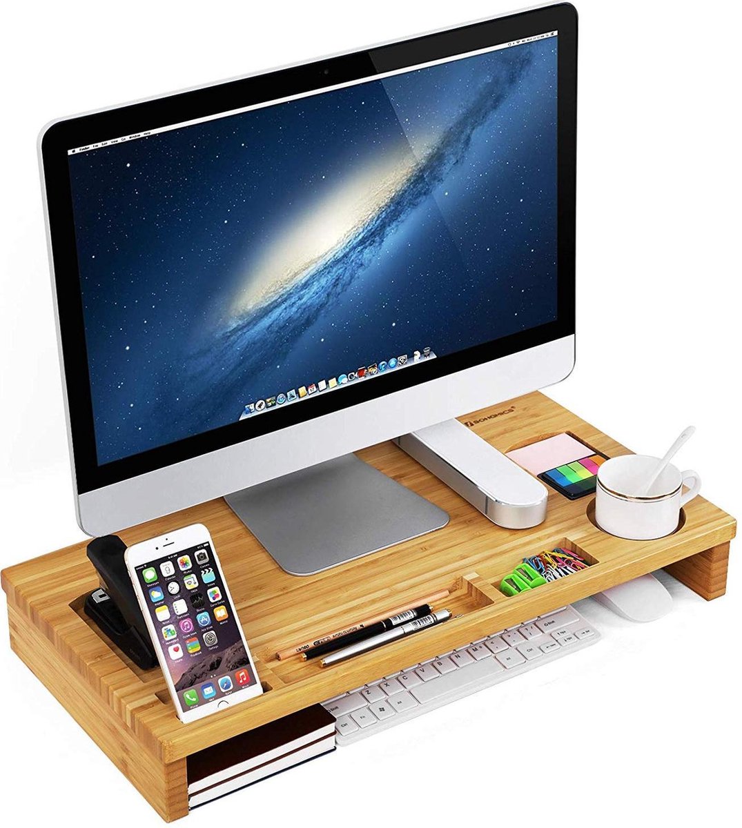 Nancy's Monitor Verhoger Standaard - Laptop Beeldschermverhoger - Laptoptafel Bamboe