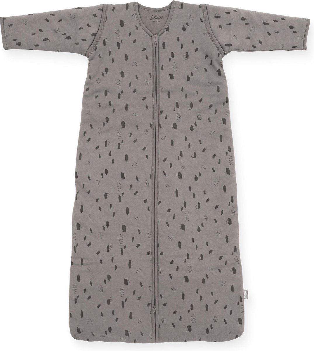 Jollein Baby Slaapzak 110cm Spot - Met Afritsbare Mouw - Storm Grey