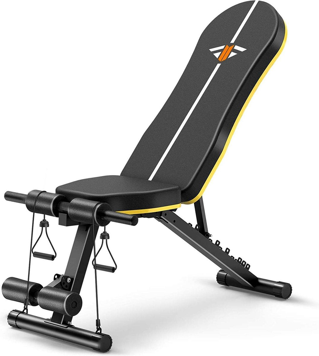 Sportbankje - Sportstoel - Fitness bankje - Halterbankje - Halters - Fitness - Sporten - GYM - Gymbankje - Bankje - Inclusief weerstandsbanden - Resistance bands - NEW MODEL - LIMITED EDITION