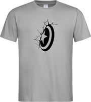 Grijs T shirt met " Captain America " print size L