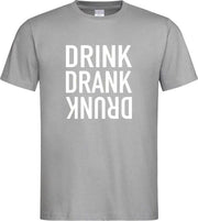 Grijs Fun T-Shirt met “ Drink. Drank