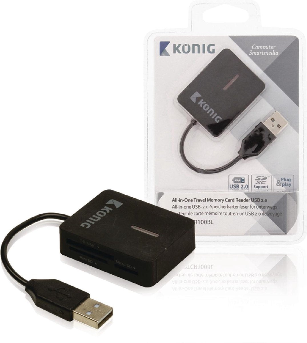 Konig compacte USB2.0 Cardreader - 0