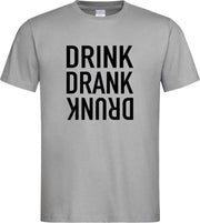 Grijs Fun T-Shirt met “ Drink. Drank
