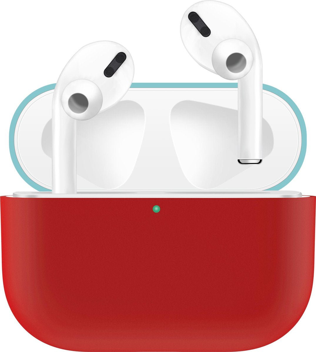 KELERINO. Siliconen Case voor Apple AirPods Pro - Hoesje - Rood / Groen