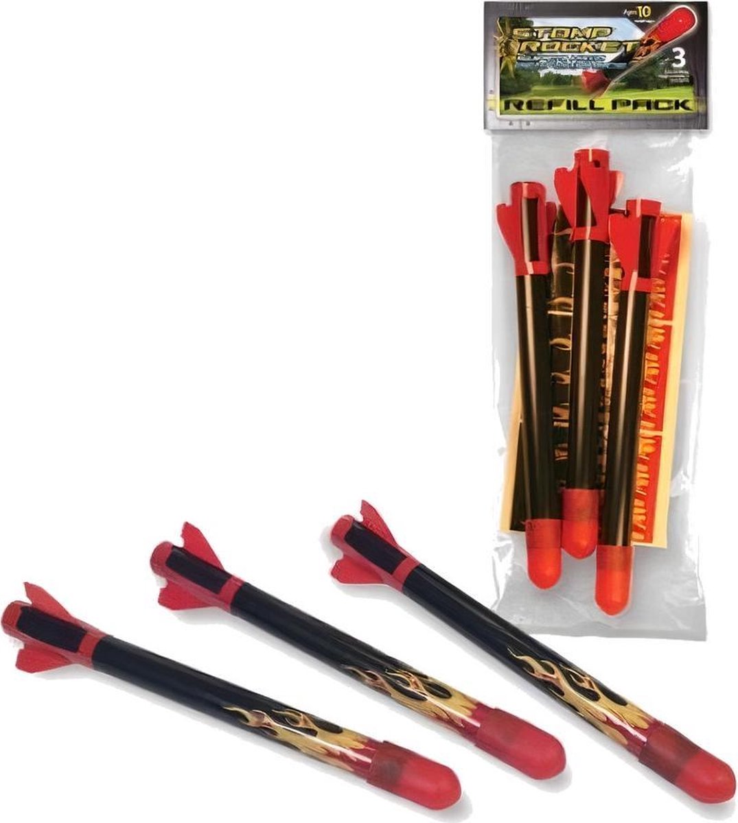 Invento Schietpijlen Stomp Rocket Jongens Foam Rood 3-delig