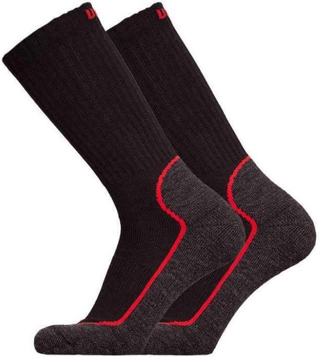 Uphillsport Sportsokken Suomu Merinowol Zwart/grijs/rood Mt 43-46