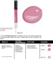 3D MAGNIFICENT GLOSS 02 VOLUMIZING LIP GLOSS 8ML