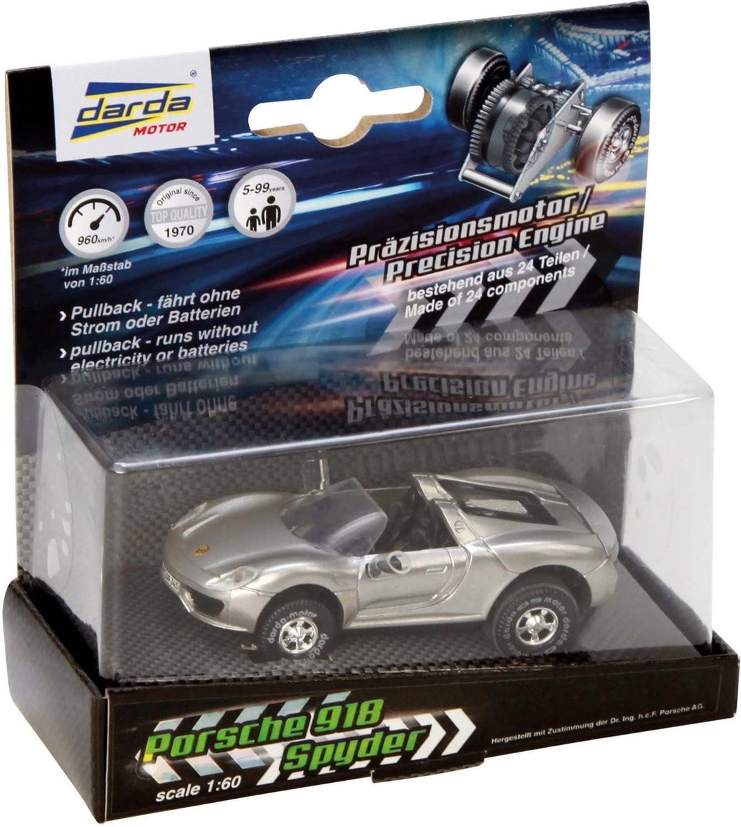 Darda Raceauto Porsche 918 Spyder Zilver