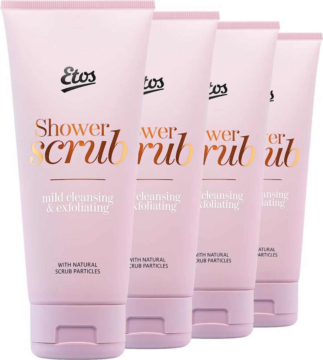 Etos Douche Scrub - dermatologisch getest- 4 x 200 ml
