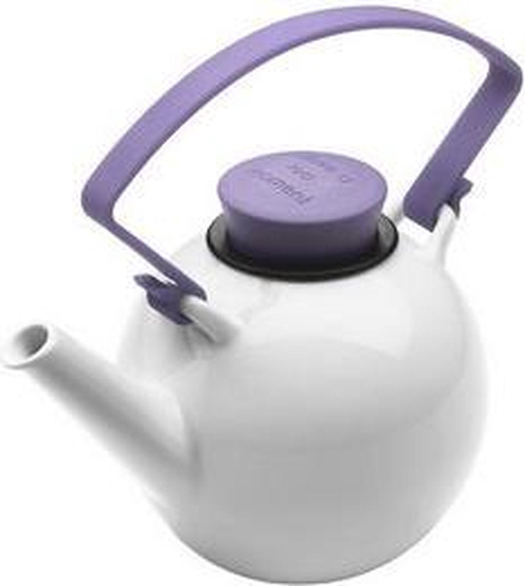 Qdo Theepot Porselein - Rond - Met Clip handvat - 1 liter -  Paars