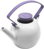 Qdo Theepot Porselein - Rond - Met Clip handvat - 1 liter -  Paars