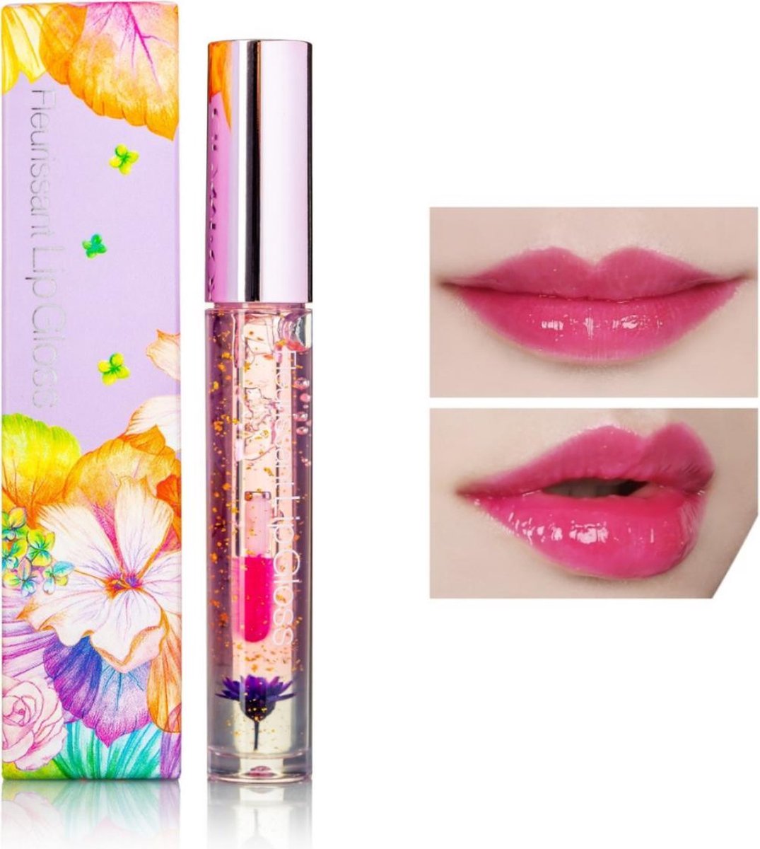 GLAMFOX Witch Flower Lipgloss – 24K Goud Poeder – 100% Bloem - Lip Plumper Botox - Lipgloss Transparant - Lip Plumper Lip Gloss – Lippenbalsem - Essence Lipgloss Doorzichtig - Lipgloss Meisjes