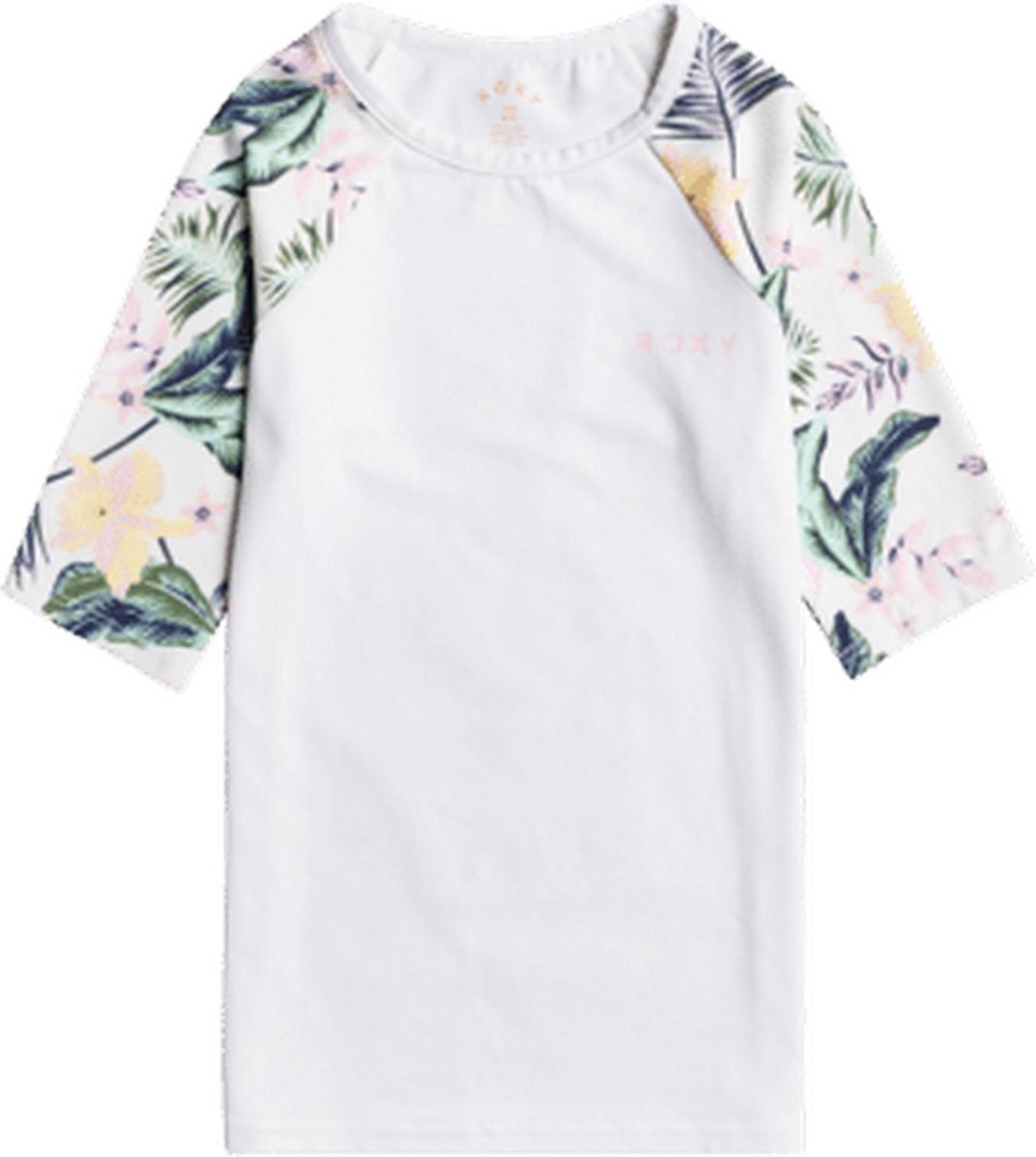 Roxy - UV Zwemshirt voor tienermeisjes - Lovely Senorita - Helder Wit/Bloemen - maat 152cm