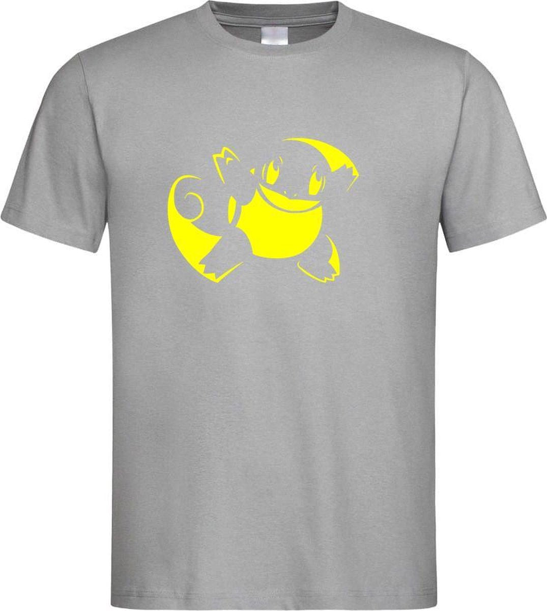 Grijs T-Shirt “ Pokemon / Squirtle “ print Geel Size S