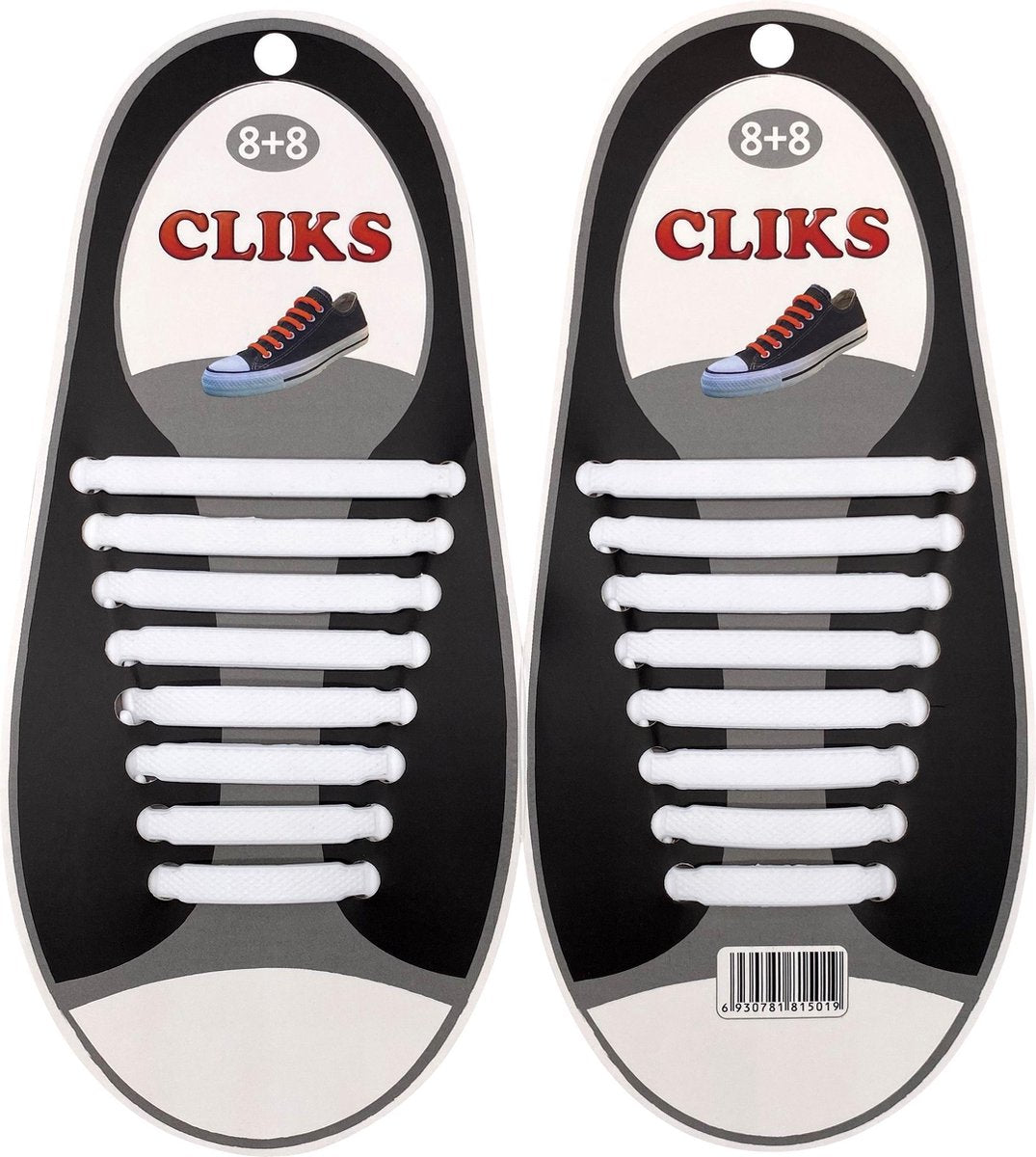 CLIKS elastische veters wit - elastieken veters - kids - volwassenen