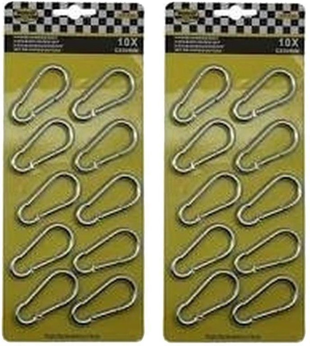 2x Karabijnhaken klein 10 stuks - carabiners / festonhaak
