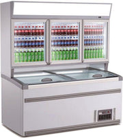Professionele Combisteel Wandvrieskast wit | 3 Glasdeuren | 7455.2525 | Horeca
