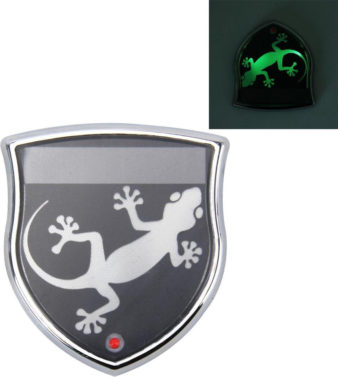 Opladen met zonne-energie Lithiumbatterij Opslag Gecko Vermijden Patroon Pictogram Lampvrij Bedrading Onderhoudsvrij Waterdichtheid Heldere kleuren LED-verlichting