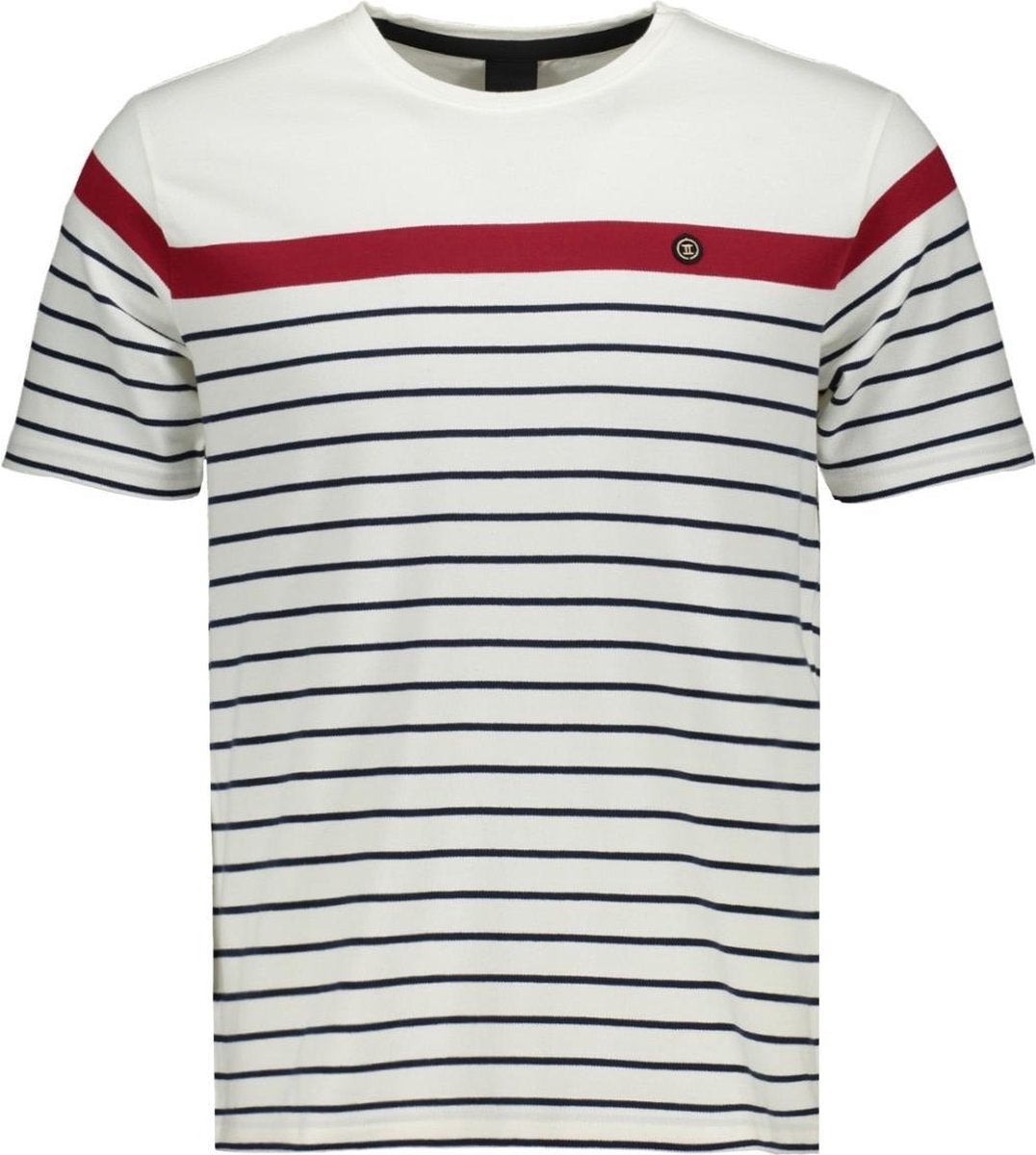 Tee Crew Stripe Pique Tw11511 Blanc De Blanc 109