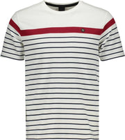 Tee Crew Stripe Pique Tw11511 Blanc De Blanc 109