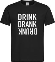 Zwarte Fun T-Shirt met “ Drink. Drank