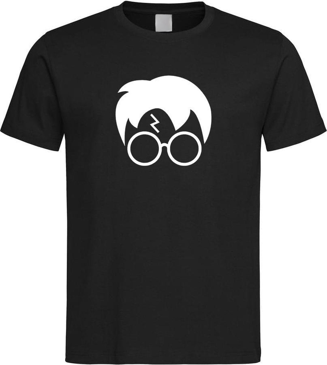 Zwart T shirt met wit  " Harry Potter " logo print size XL