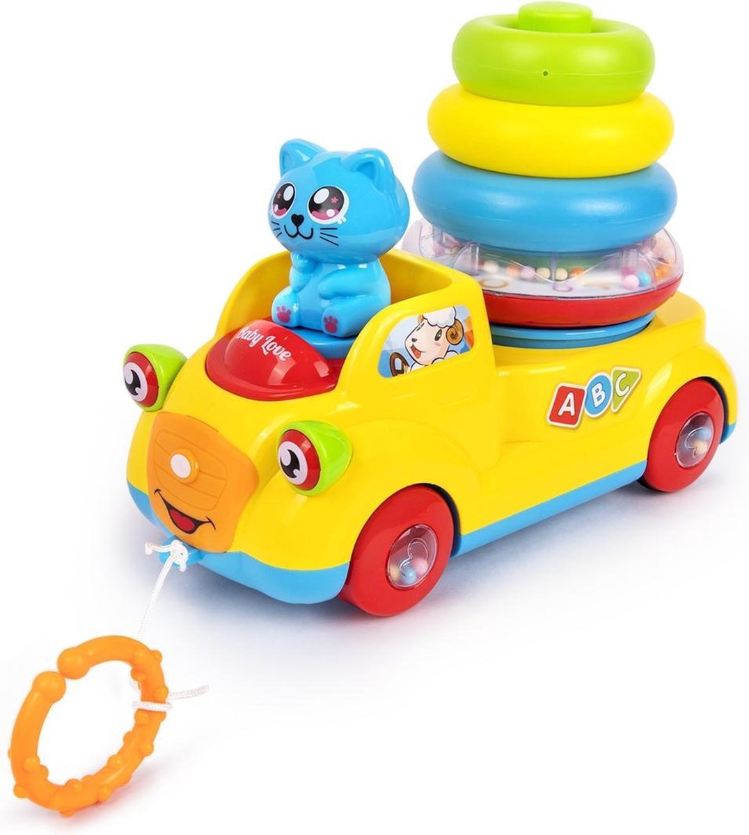 Playkidz Ring Stacker Bus - Kleurenringpiramide Auto/Bus