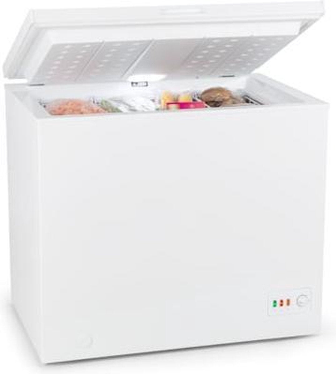 Klarstein Iceblokk Eco diepvrieskist 200 liter - vrijstand - 2 hangmanden - Koelvermogen: 9 kg / 24 uur - wieltjes - wit