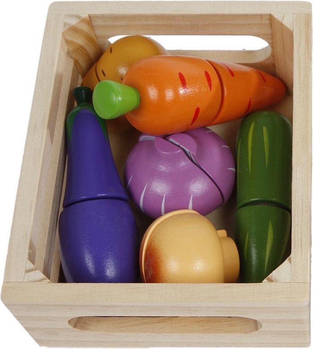 Toys Amsterdam Krat Groente Snijden Hout 11-delig