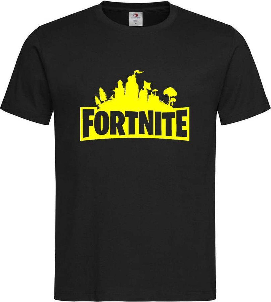 Zwart T shirt met Geel "Fortnite Battle Royal" print size XL