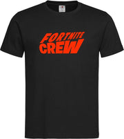 Zwart T shirt met Rood logo " Fortnite Crew " print size L