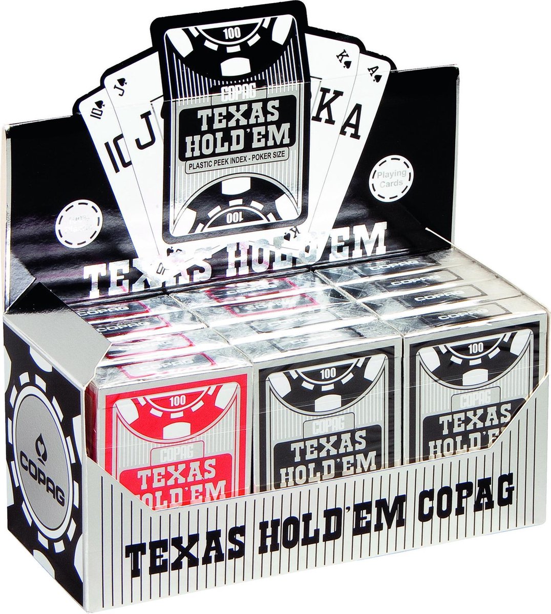 Plastic speelkaarten Texas Hold'em Display - Peek Index - Copag