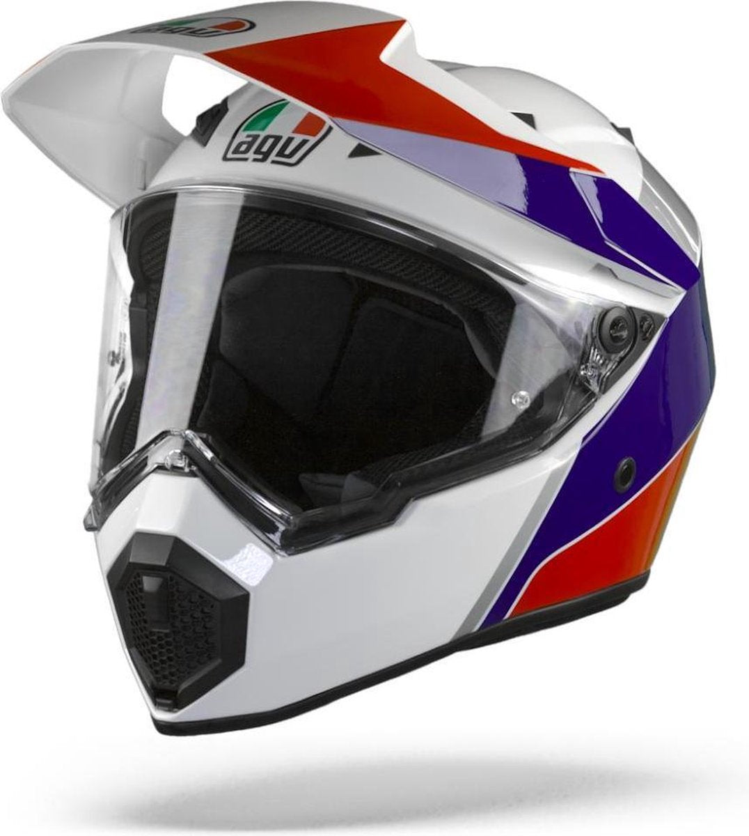 Agv AX9 Atlante Wit Blauw Rood Integraalhelm - Motorhelm - Maat XXL