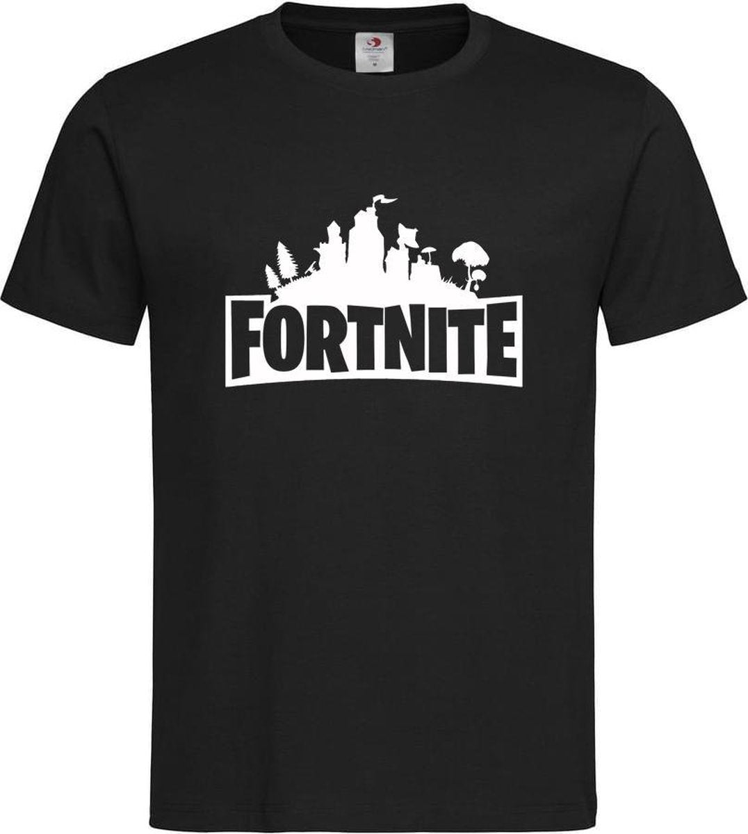 Zwart T shirt met Wit "Fortnite Battle Royal"  print size S