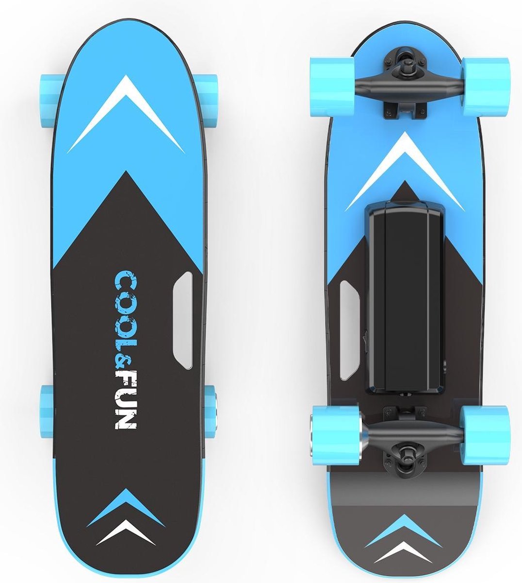 Elektrisch Skateboard met afstandsbediening - 150W - 12-15 km/u - Blauw