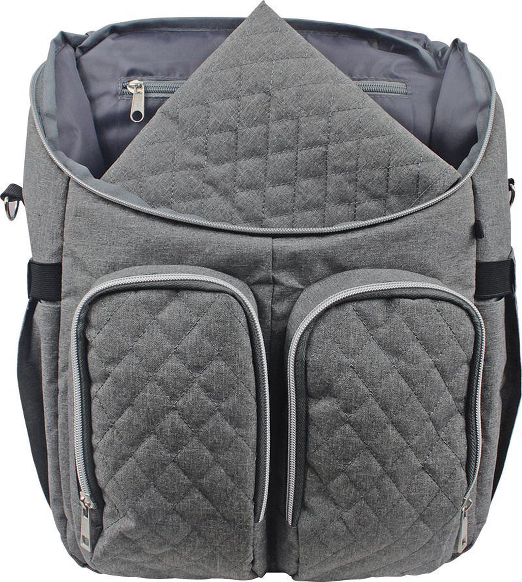 Dooky Diaper 2-in-1 Luiertas Rugtas - Incl Verschoningsmatje - Grijs