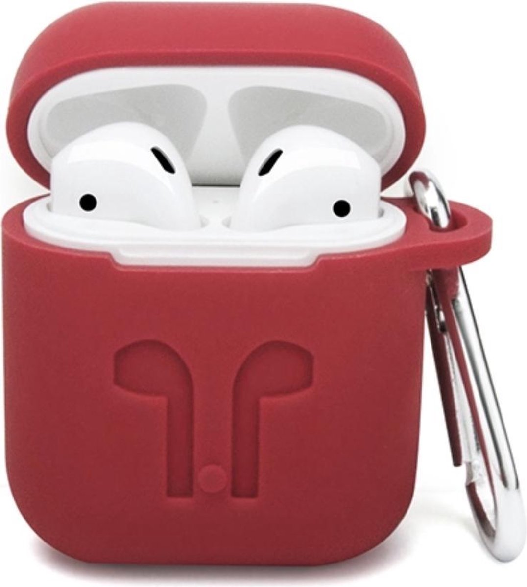 Airpods Case Hoesje voor Apple Airpods 1 en 2 Soft Case van SEOS Shop ® - Rood