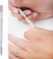 BeautyTools Bokkepoot/Nagelriem Duwer (smalle kant / brede kant) (14 cm) /Bokkepootje Voor Manicure en Pedicure - (NP-0317)