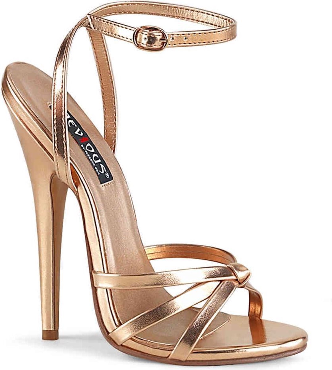 Devious Hoge hakken -41 Shoes- DOMINA-108 Paaldans schoenen Goudkleurig
