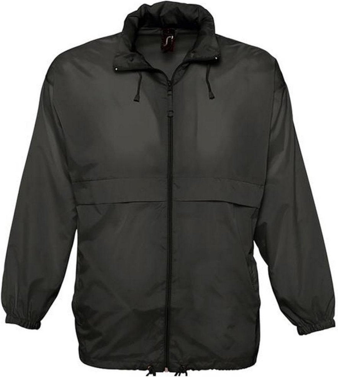 SOLS Unisex Surf Windbreaker Lichtgewicht Jasje (Zwart)