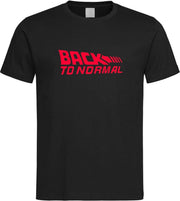 Zwart T shirt met Rood logo " Back To Normal " print size XXXL