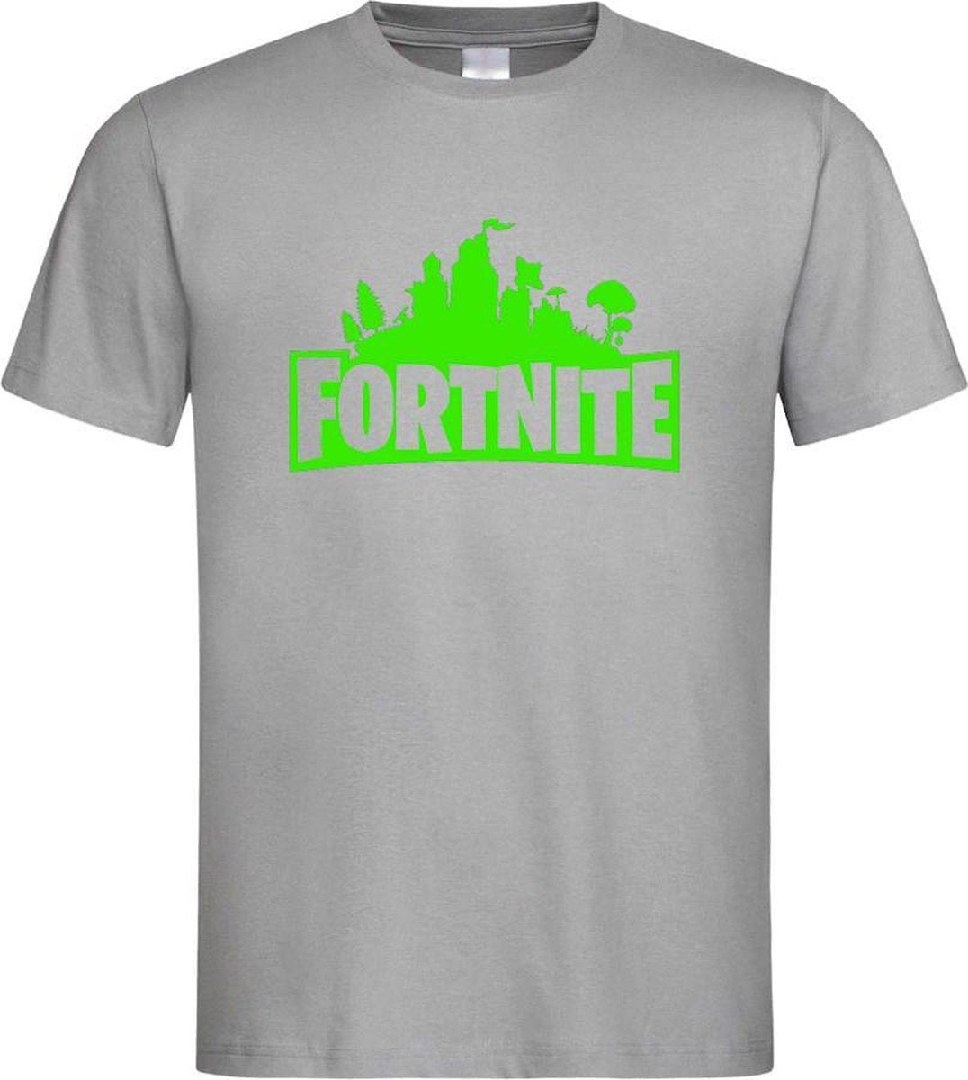 Grijs T shirt met Groen "Fortnite Battle Royal" print size XL