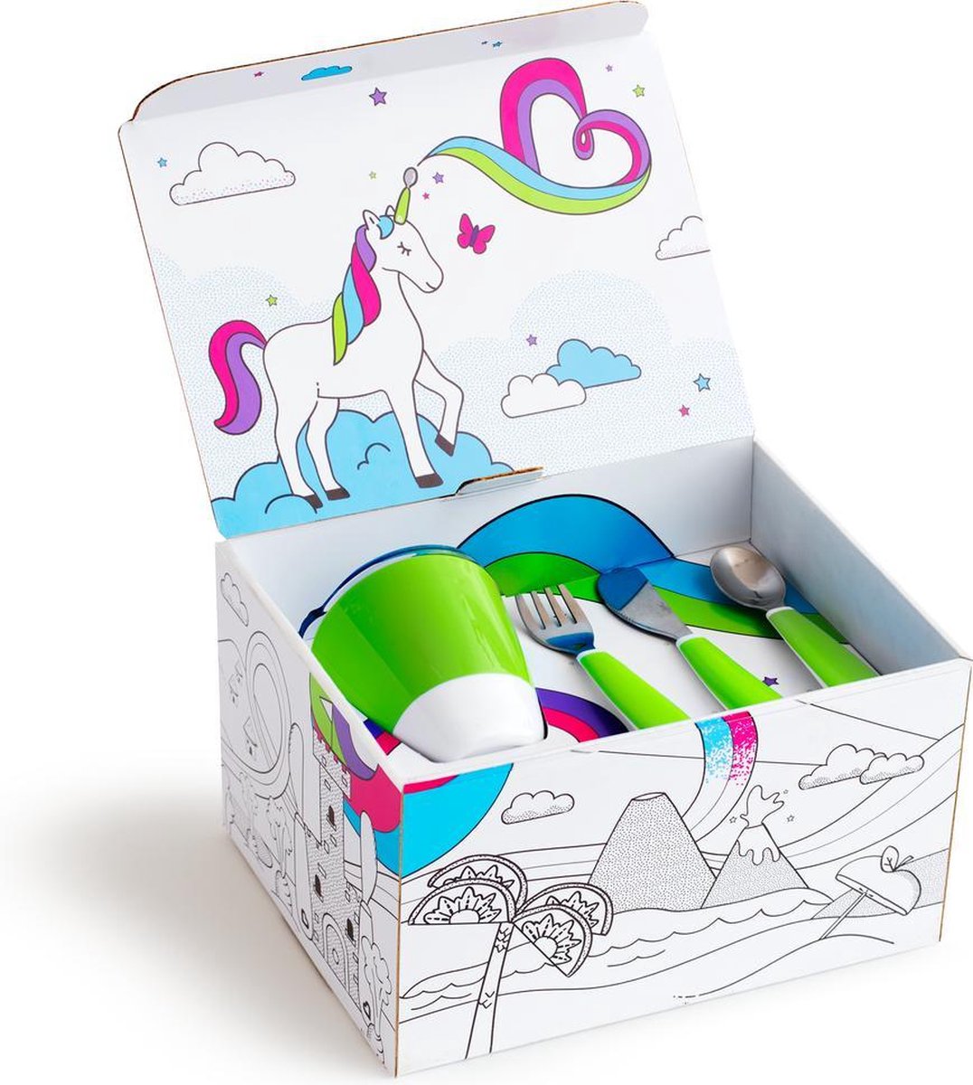 Munchkin Color Me Hungry Kinderservies - 7-delig - Green