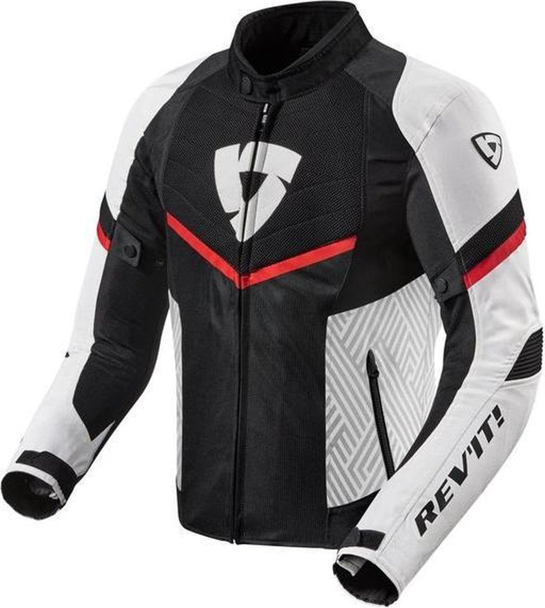 REV'IT! Arc Air Black White Textile Motorcycle Jacket  S