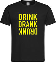 Zwarte Fun T-Shirt met “ Drink. Drank