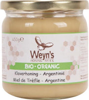 Biologische klaverhoning vast Argentinië  - 450g - Weyn's - Honing vloeibaar